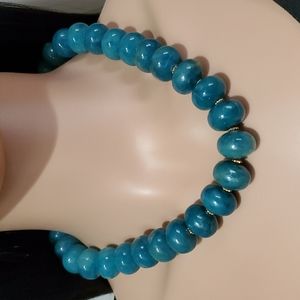 Hong Kong Vintage Dark Turquoise Beads Necklace